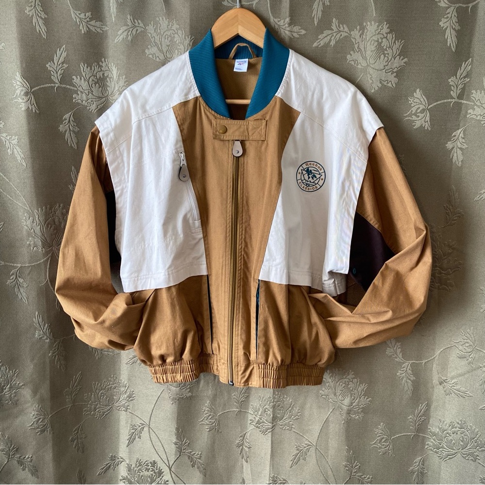 Vintage Reebok Classics Color-Block Bomber Jacket